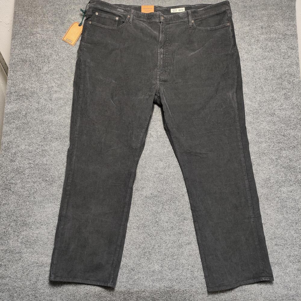 Cremieux Corbin Jeans Mens 48x32 Gray Stretch Corduroy Big Man Straight Pants
